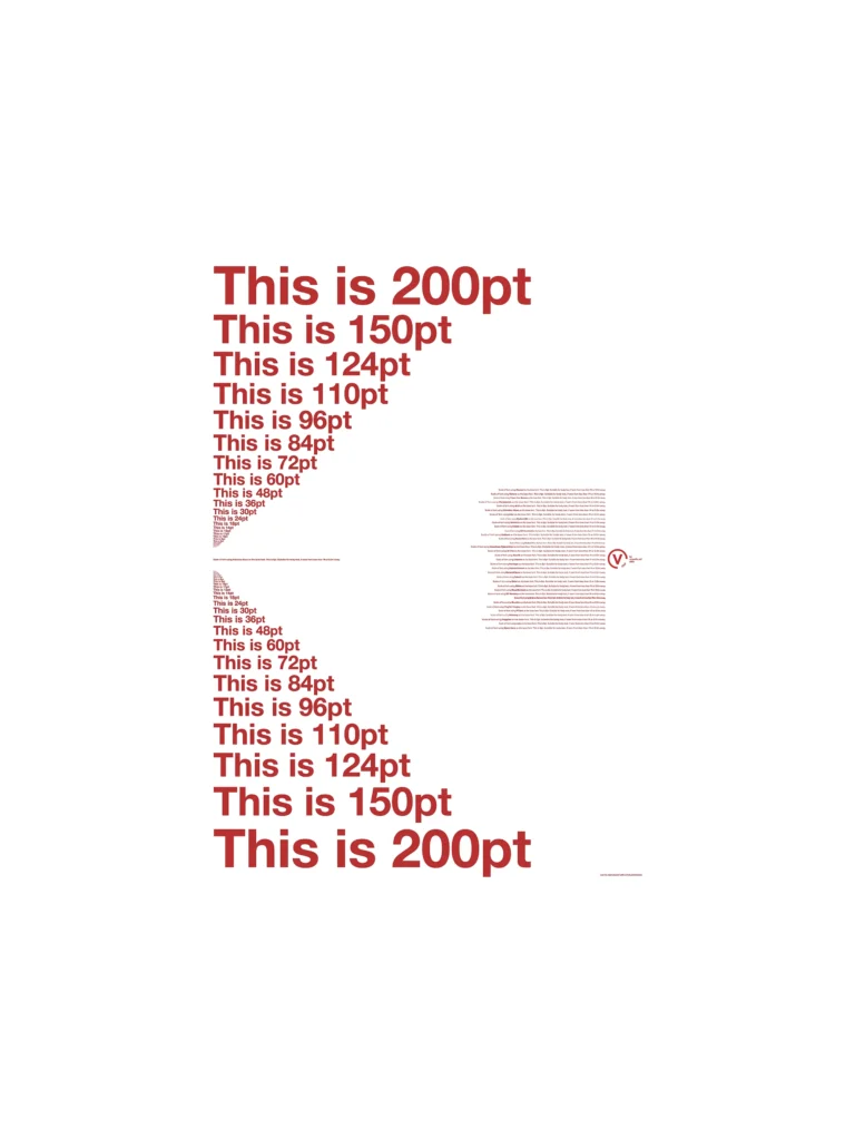 FONT and SIZE Poster - A1 Poster
